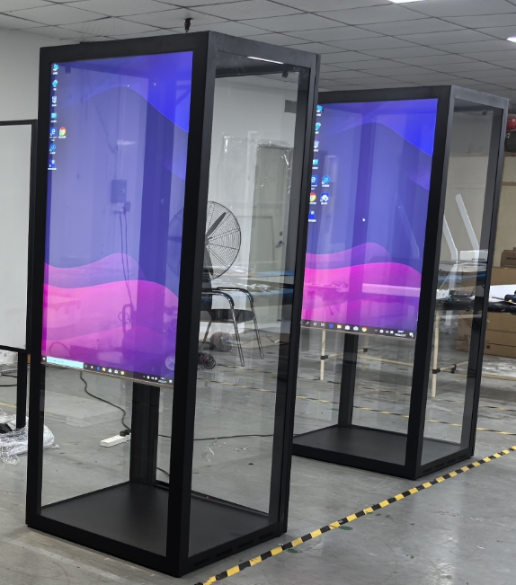55 tum Touch Transparent OLED -skärm Display Showcase